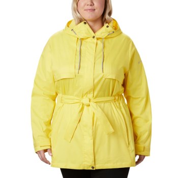 Columbia Pardon My Trench Rain Plus Size, Chamarras Amarillos Para Mujer | 154379-DIJ